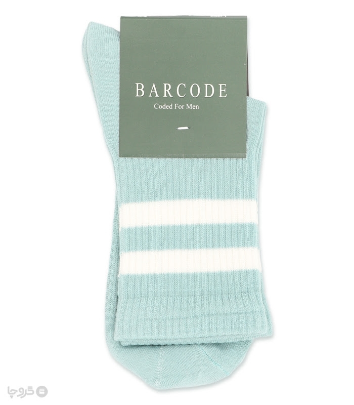 جوراب نیم ساق کش انگلیسی Barcode بارکد طرح دو خط