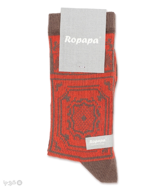 جوراب ساقدار Ropapa روپاپا طرح ژاکارد گوتیک