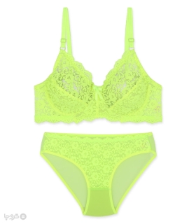 ست شورت و سوتین دانتل فنردار ژوبین کد 115 