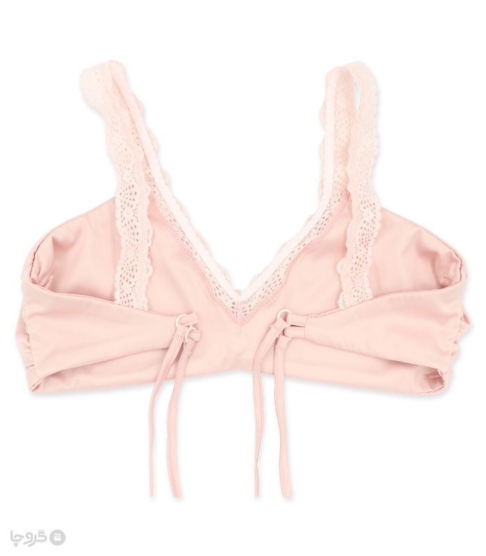 ست شورتک و نیم تنه بندی ساتن و دانتل Neev نیو کد Swan صورتی Pink