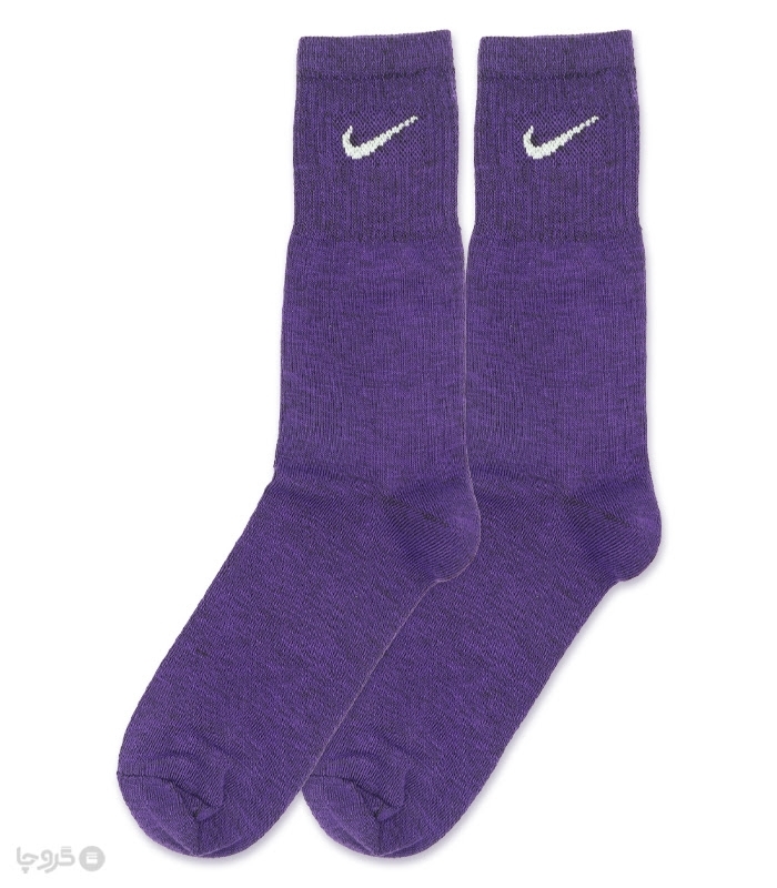 جوراب ساقدار کش انگلیسی طرح Nike طیف بنفش