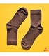 جوراب نخی مردانه ساده قهوه‌ای