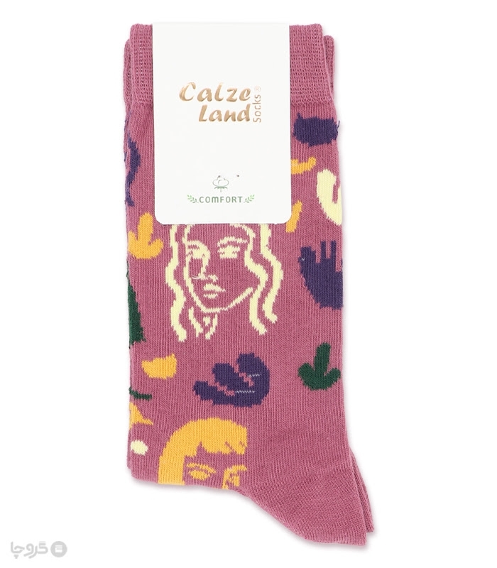 جوراب ساقدار Calze Land کالزی لند طرح چهره