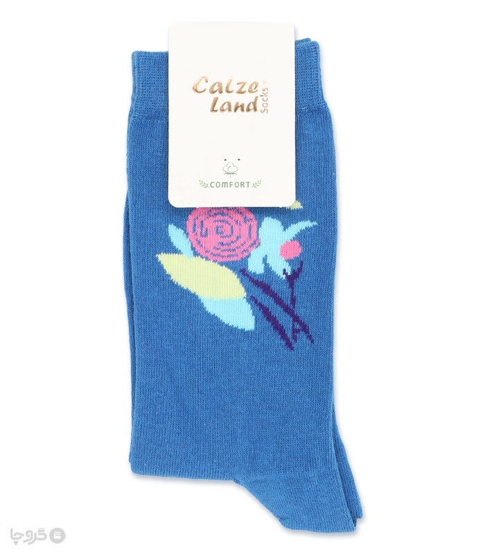 جوراب ساقدار Calze Land کالزی لند طرح گل پیچیده