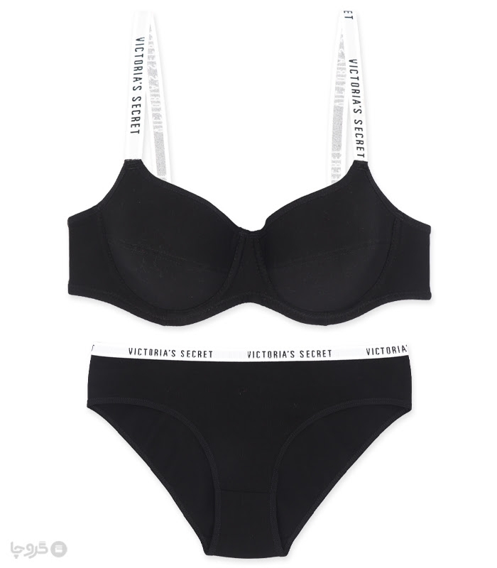 ست شورت و سوتین کاپدار نخی فنردار Vanessa Secret ونسا سکرت کد 501 طرح Victoria's Secret
