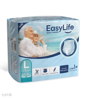 پوشینه بزرگسال Easy Life ایزی لایف مدل شورتی بزرگ - بسته 10 عددی