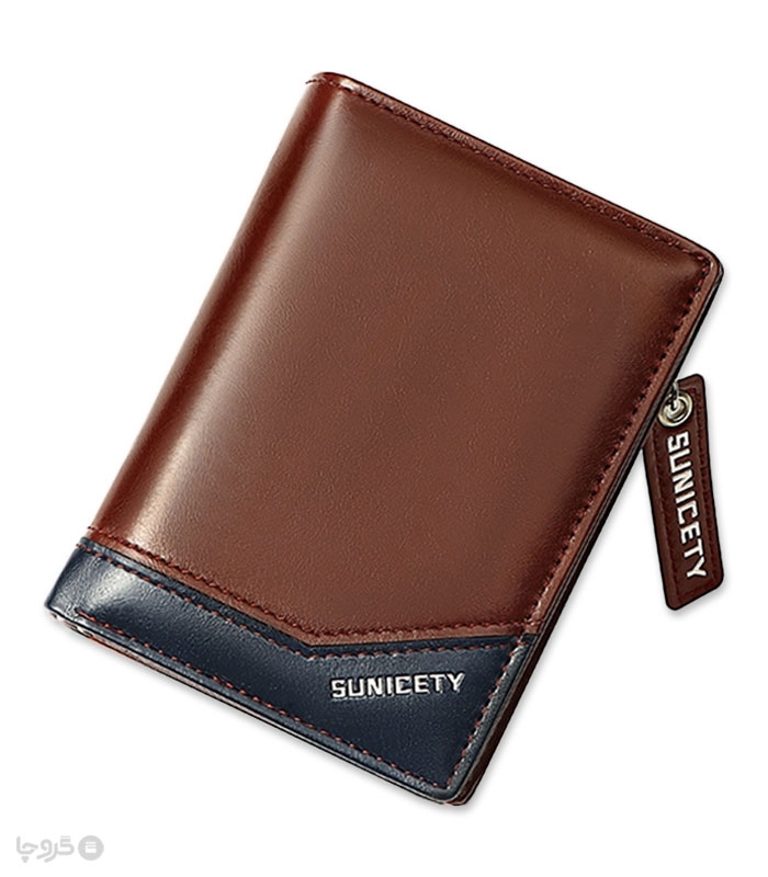 کیف پول و جاکارتی مردانه تاشو زیپ دار ضد سرقت Sunicety سانی ستی کد S3004