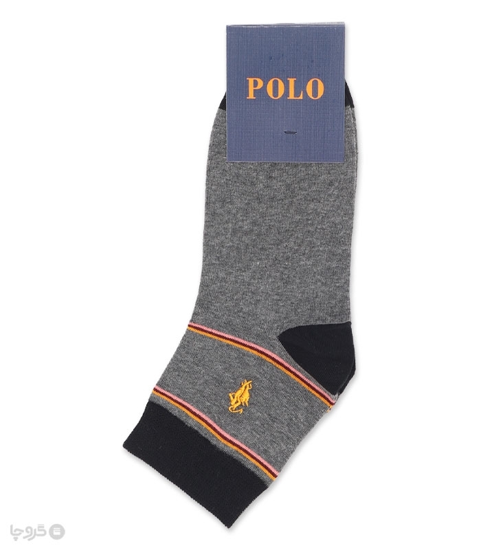 جوراب نیم ساق گلدوزی کد 40006 طرح Polo