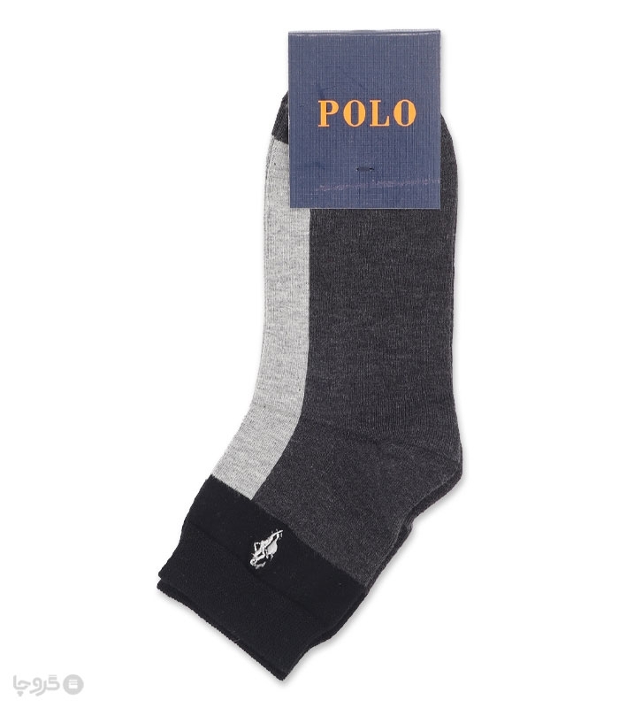 جوراب نیم ساق گلدوزی کد 40008 طرح Polo