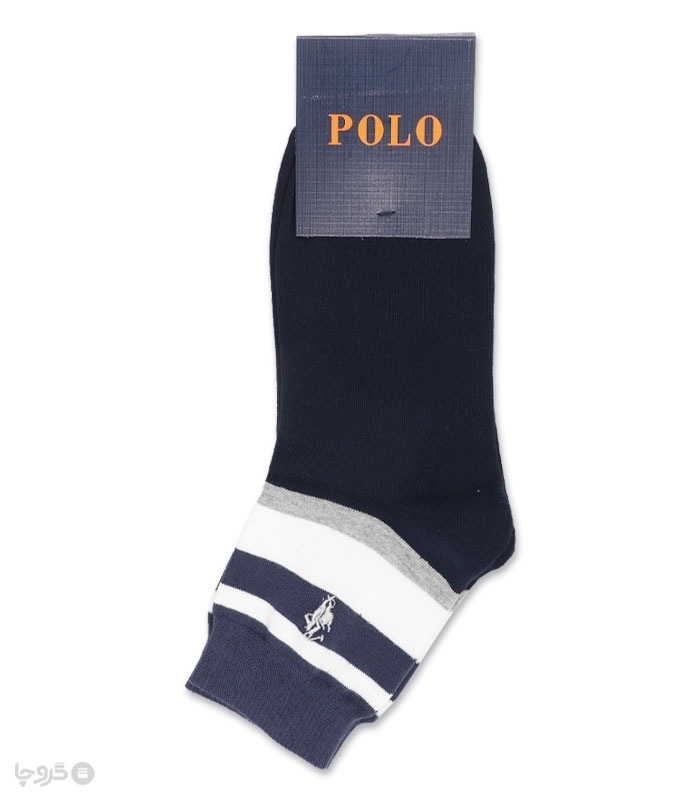 جوراب نیم ساق گلدوزی کد 40007 طرح Polo