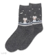 جوراب پشمی Coco & Hana ساقدار طرح گربه در شب زمستانی