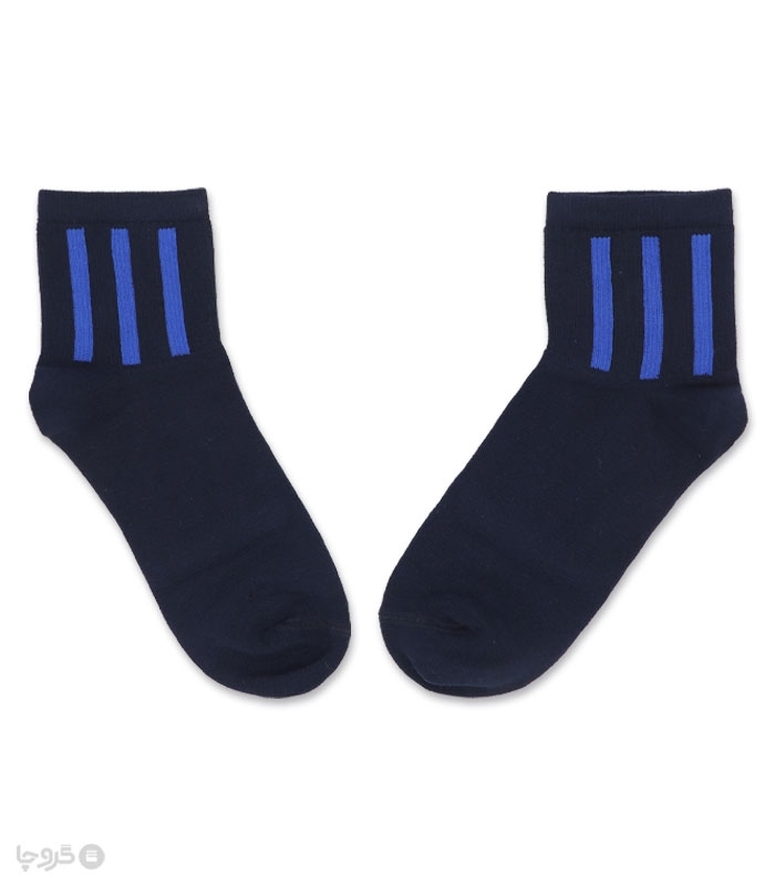 جوراب نیم ساق گلدوزی کد 80002 طرح Adidas