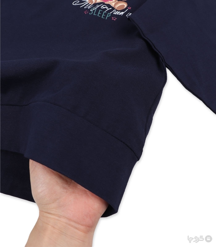 ست شلوار و بلوز نخی Koza کوزا کد 70625 طرح تدی
