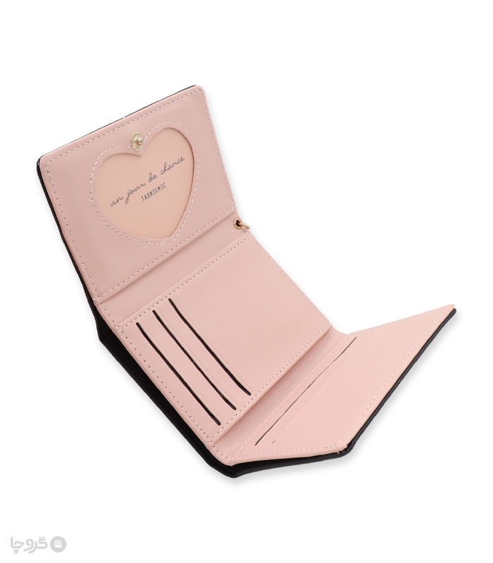 کیف پول دخترانه تاشو دکمه دار Taomicmic تائومیک میک کد Y8846 طرح گربه