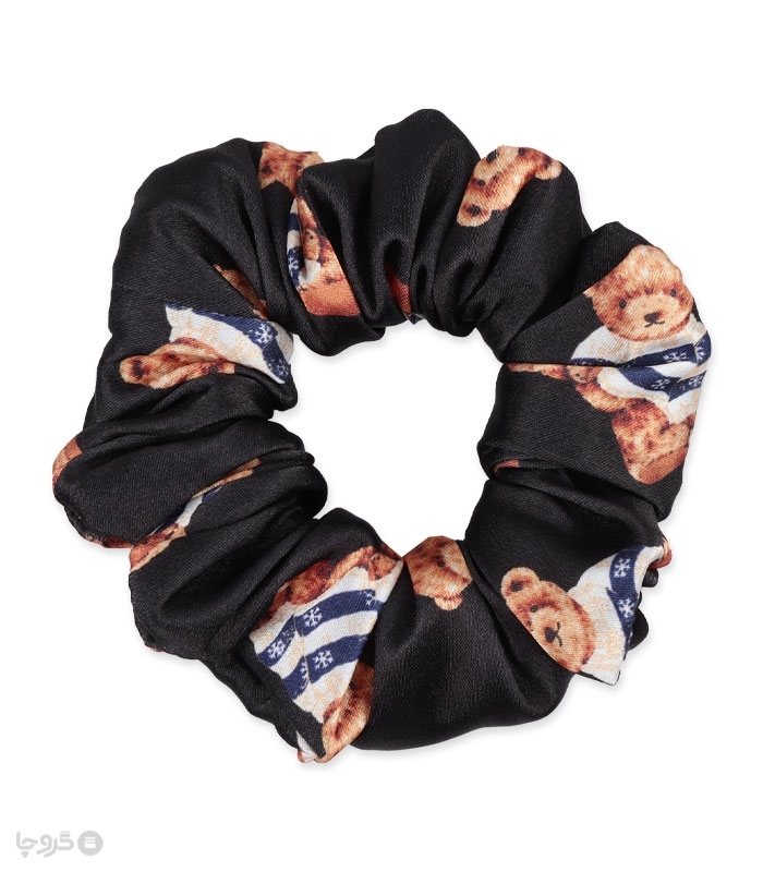 ست شورتک و تاپ بندی و اسکرانچی ساتن Max مکس کد 024 طرح تدی