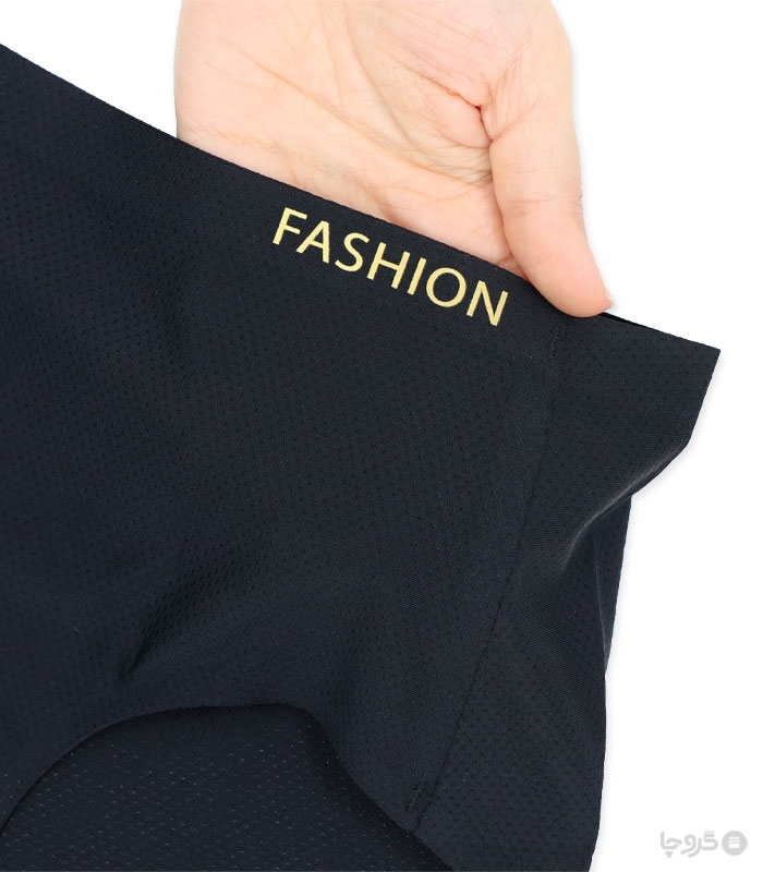 شورت زنانه اسلیپ لیزری سوزنی کد 8750 طرح نوشته Fashion