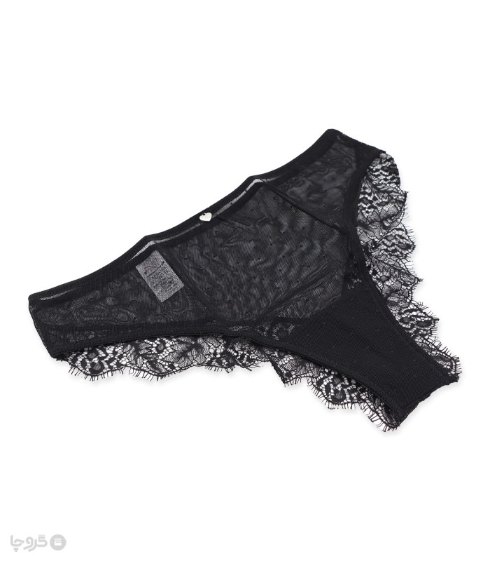 شورت زنانه اسلیپ حریر و دانتل Neev نیو کد 832 مشکی Black