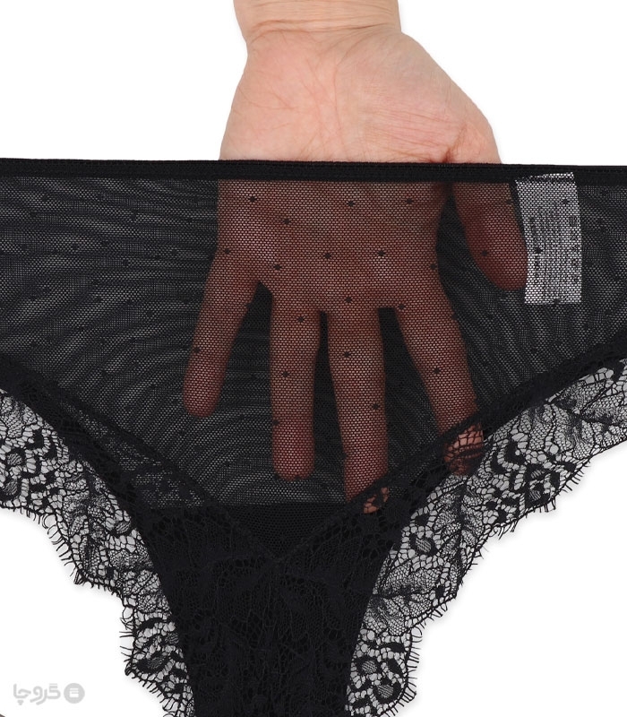 شورت زنانه اسلیپ حریر و دانتل Neev نیو کد 832 مشکی Black
