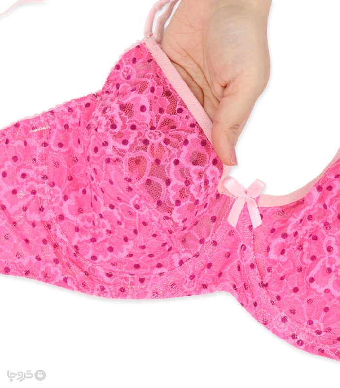 ست شورت و سوتین توری فنردار ژوبین کد 228 طرح خالخالی