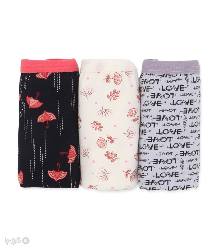 پک شورت زنانه اسلیپ نخی Adak آداک کد 138 طرح میکس 112 - بسته 3 عددی