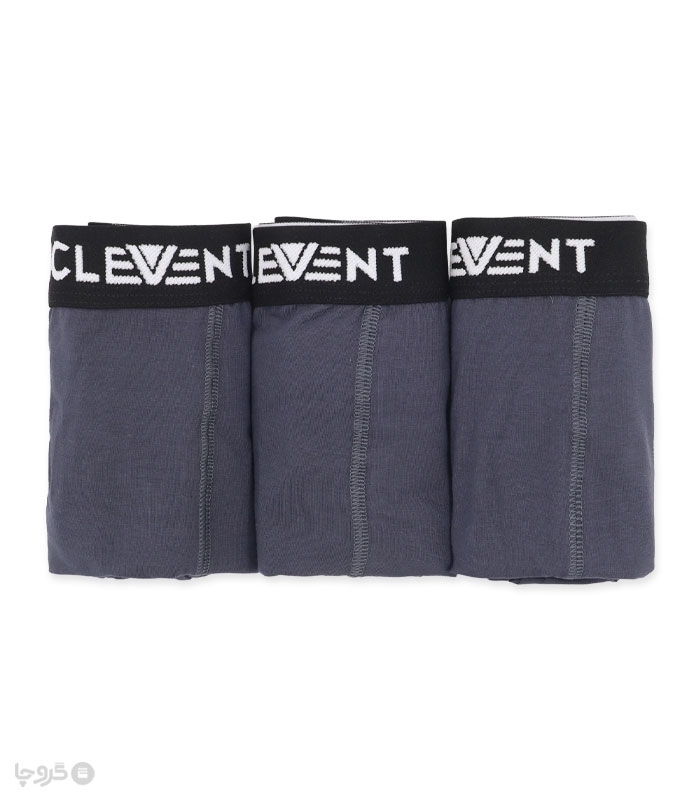 پک شورت مردانه پادار نخی کش از رو Clevent کلونت کد 2408 - بسته 3 عددی