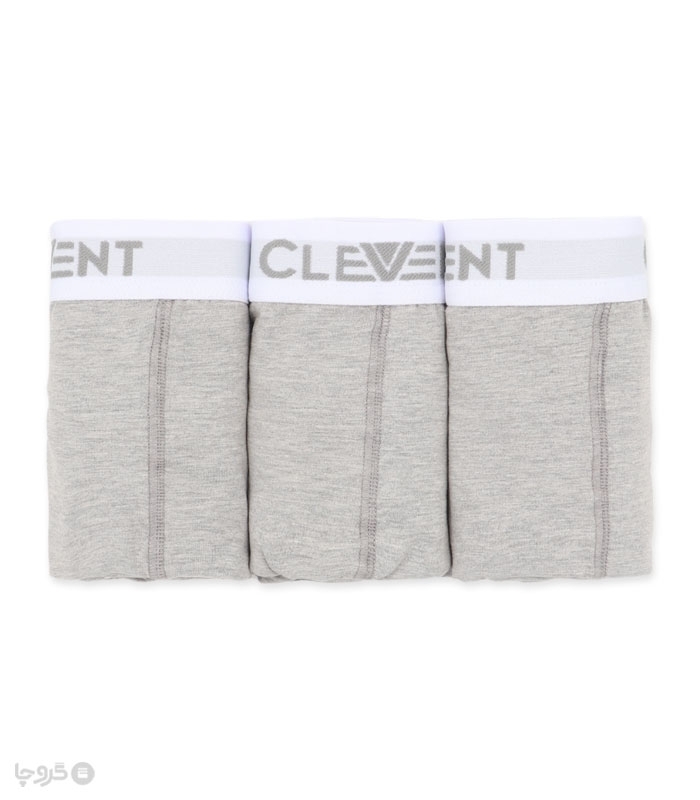 پک شورت مردانه پادار نخی کش از رو Clevent کلونت کد 2408 - بسته 3 عددی