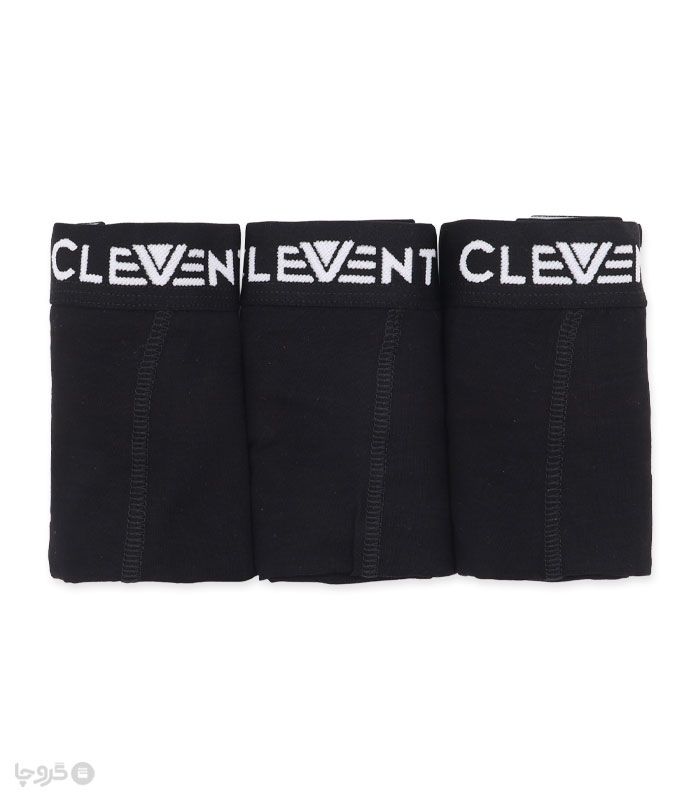 پک شورت مردانه پادار نخی کش از رو Clevent کلونت کد 2408 - بسته 3 عددی
