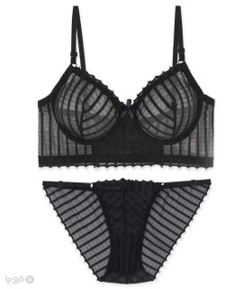 ست شورت و سوتین بلند توری فنردار ژوبین کد 2024