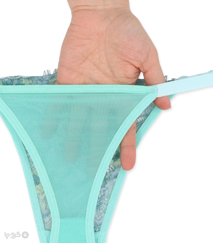 ست شورت و سوتین توری فنردار ژوبین کد 2000 گلدوزی طرح 2