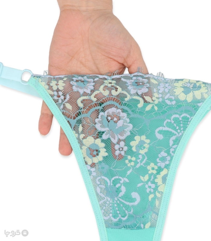 ست شورت و سوتین توری فنردار ژوبین کد 2000 گلدوزی طرح 2
