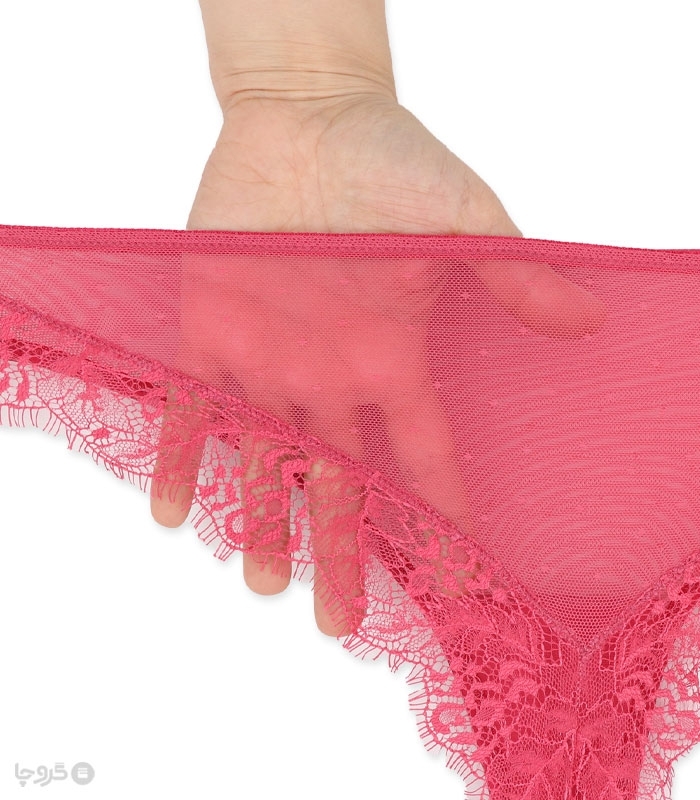 شورت زنانه اسلیپ حریر و دانتل Neev نیو کد 832 گلبهی تیره Velvet