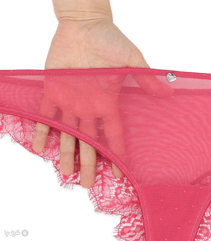 شورت زنانه اسلیپ حریر و دانتل Neev نیو کد 832 گلبهی تیره Velvet