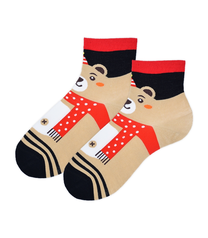 جوراب نیم ساق Coco & Hana طرح خرس کریسمس