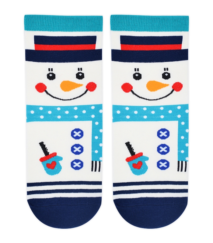 جوراب نیم ساق Coco & Hana طرح آدم برفی