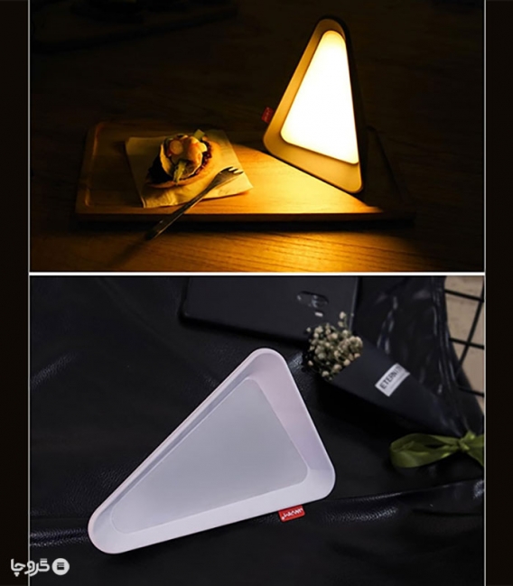 چراغ مطالعه رو میزی مثلثی شارژی مدل سه حالته - همراه با کابل شارژ