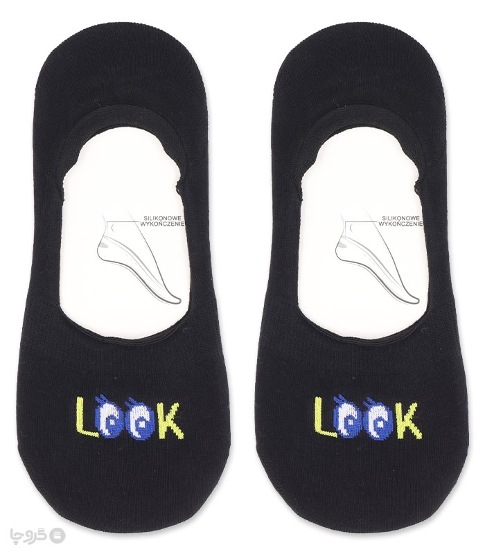 جوراب کالج پشت ژله‌ای کد 6000 طرح Look