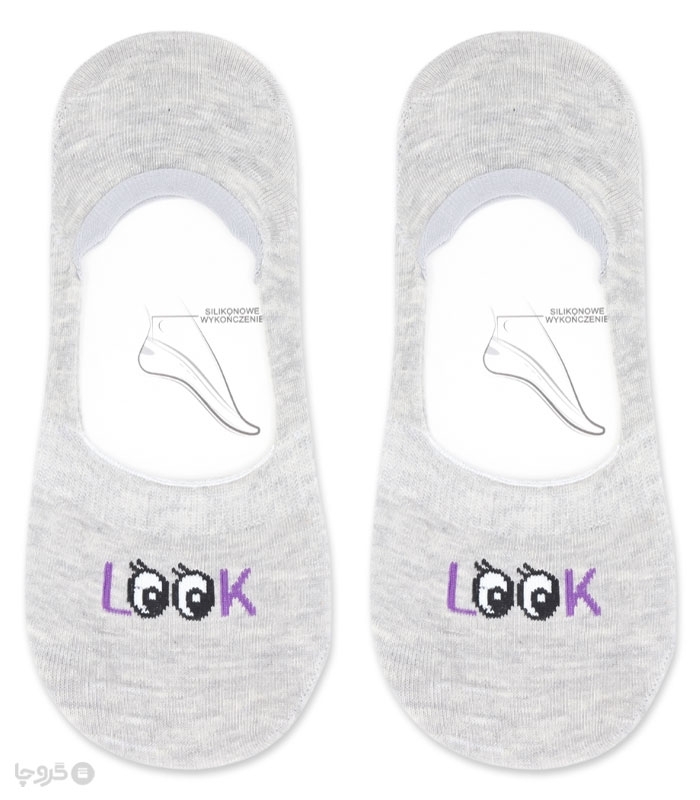 جوراب کالج پشت ژله‌ای کد 6000 طرح Look
