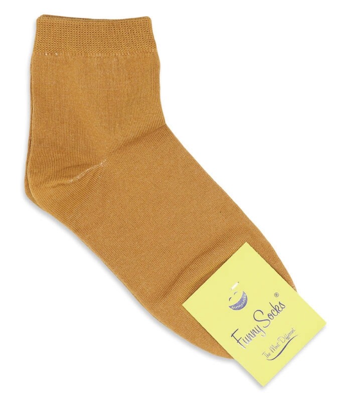 جوراب نیم ساق فانی ساکس ساده طیف زرد کد 800
