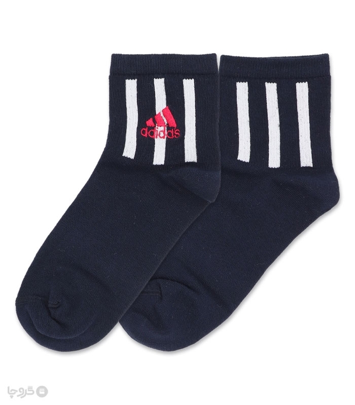 جوراب نیم ساق گلدوزی کد 80002 طرح Adidas