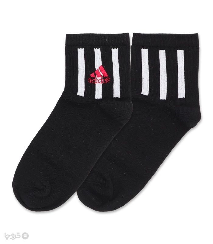 جوراب نیم ساق گلدوزی کد 80002 طرح Adidas