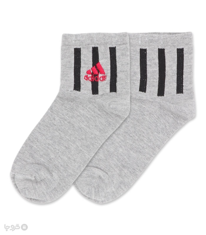 جوراب نیم ساق گلدوزی کد 80002 طرح Adidas