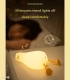 چراغ خواب لمسی سیلیکونی رو میزی شارژی طرح اردک تنبل - همراه با کابل شارژ