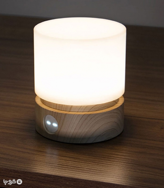 چراغ خواب لمسی رو میزی شارژی طرح مینیمال- همراه با کابل شارژ