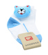 جوراب بچگانه عروسکی طرح گربه سفید آبی