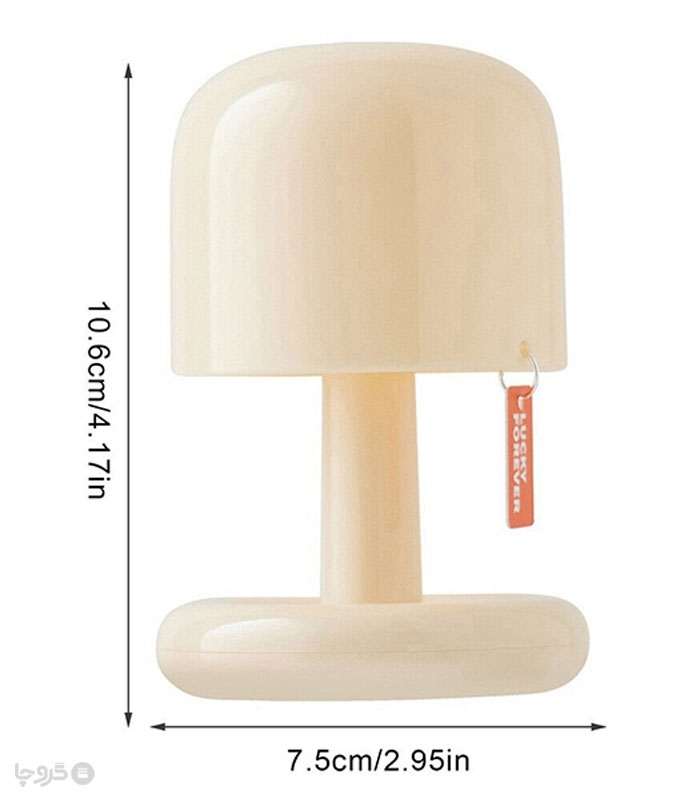 چراغ خواب رو میزی شارژی طرح آباژور - همراه با کابل شارژ