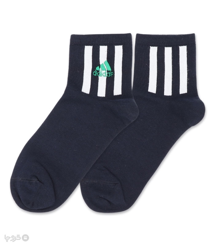 جوراب نیم ساق گلدوزی کد 80002 طرح Adidas