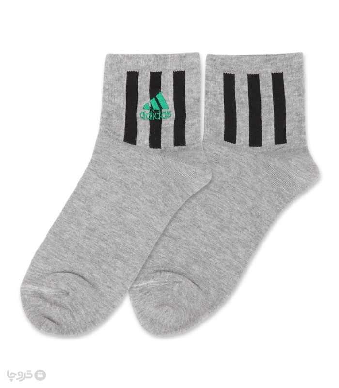جوراب نیم ساق گلدوزی کد 80002 طرح Adidas
