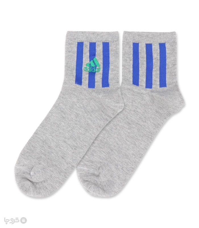 جوراب نیم ساق گلدوزی کد 80002 طرح Adidas