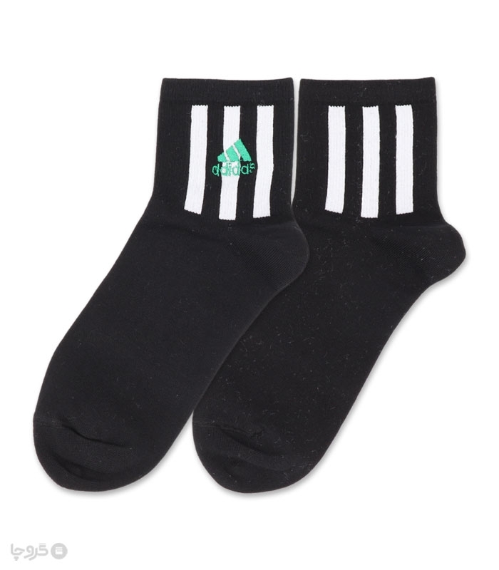 جوراب نیم ساق گلدوزی کد 80002 طرح Adidas