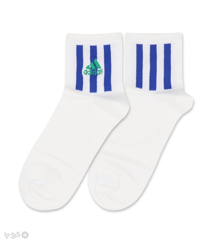 جوراب نیم ساق گلدوزی کد 80002 طرح Adidas
